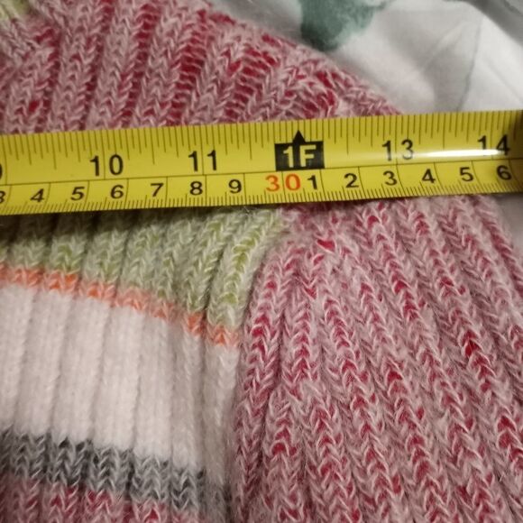 Jing Cheng 6 Careless Mohair Angora Multiclor Longslvs Strips Full Zipper Women - Picture 7 of 11